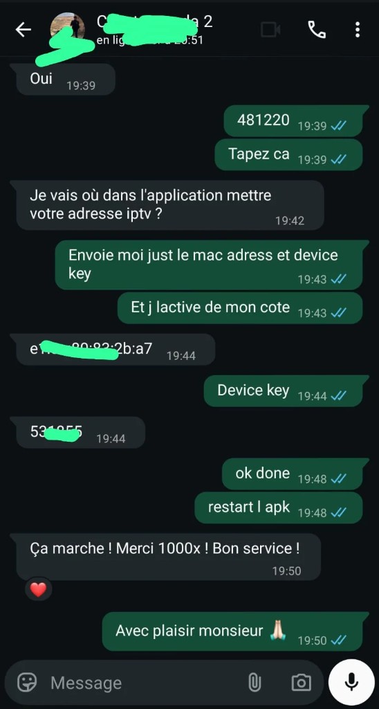 Avis client